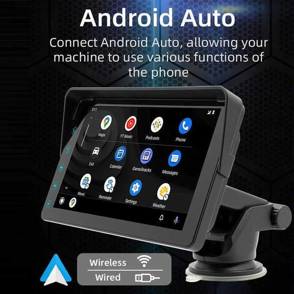 7 Inch Car Mp5 Player With Carplay / Android Auto Black Other Car Audio