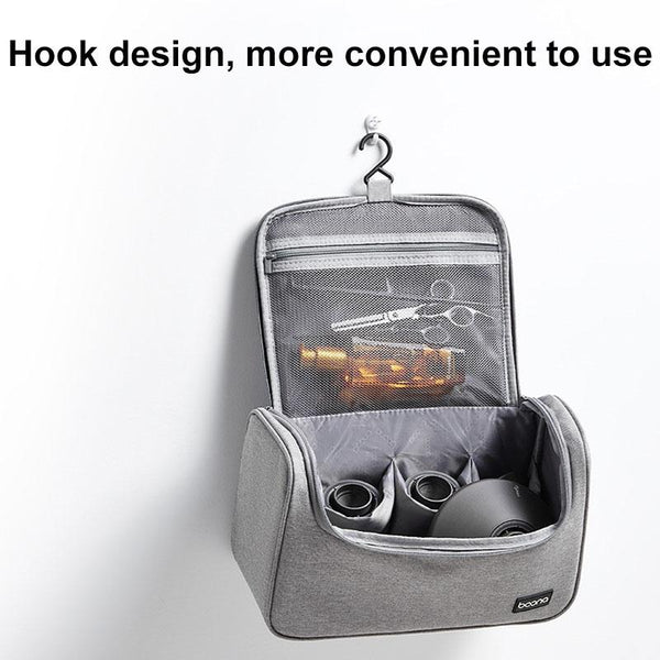 Hair Dryer Storage Bag With Hook Large Capacity Gray Hair Dryers
