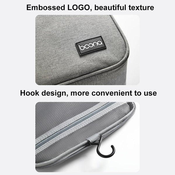 Hair Dryer Storage Bag With Hook Large Capacity Gray Hair Dryers