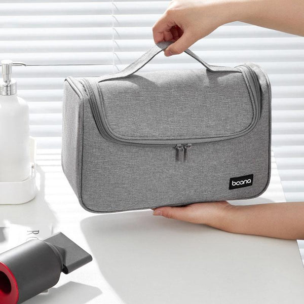 Hair Dryer Storage Bag With Hook Large Capacity Gray Hair Dryers