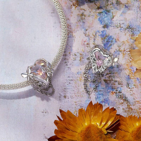 925 Sterling Silver Opal Butterfly Tassel Beads Charms & Pendants