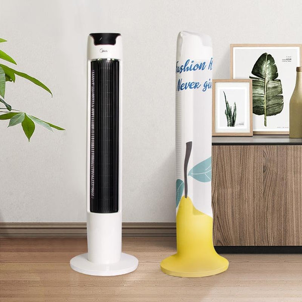 Universal Dust Proof Fan Cover Size L Vertical Green Leaf Portable Fans