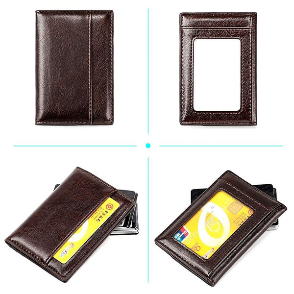 Ultra Thin Pu Leather Card Holder Mini Coffee Business Card Holders
