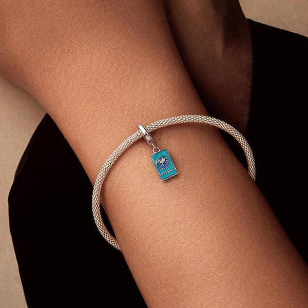 925 Sterling Silver Openable Passport Pendant For Travel Charms & Pendants