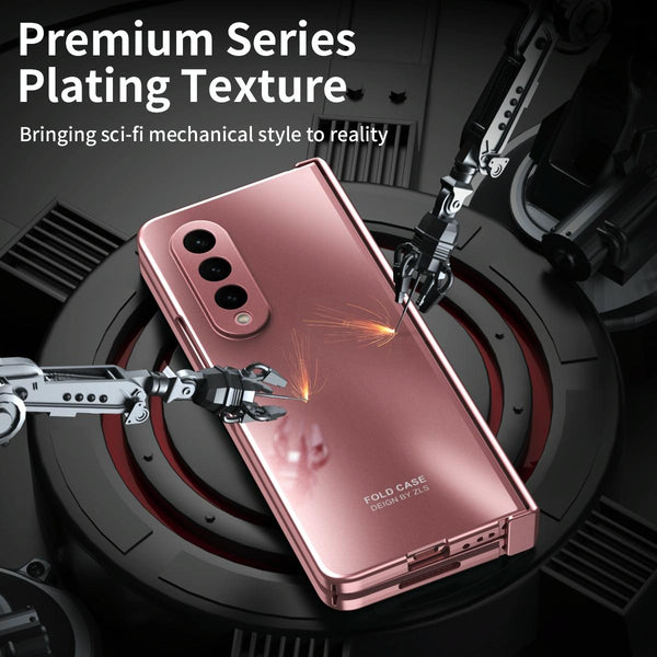 For Samsung Galaxy Z Fold4 5G Foldable Electroplated Case Green Cases Covers & Skins