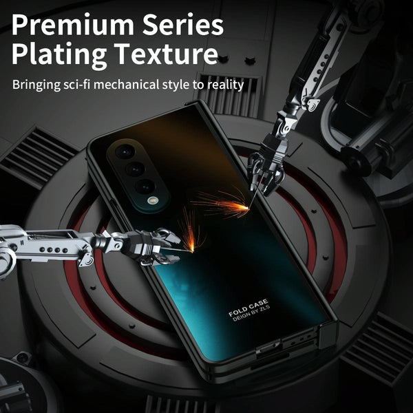 For Samsung Galaxy Z Fold4 5G Foldable Electroplated Case Green Cases Covers & Skins