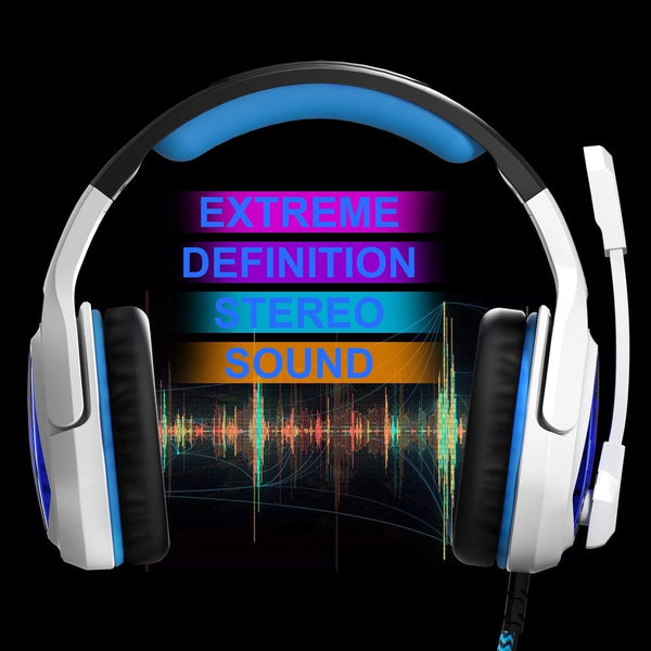 7.1 Channel Usb Gaming Headset With Mic Blue / White Headsets