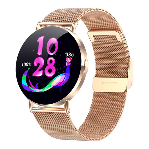 1.32 Inch Colour Screen Smart Watch With Bluetooth Call & Health Monitoring Gold Smart Watches