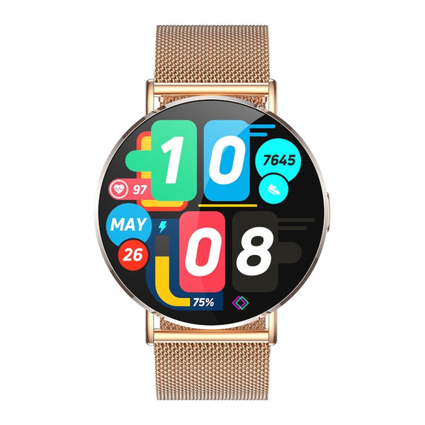 1.32 Inch Colour Screen Smart Watch With Bluetooth Call & Health Monitoring Gold Smart Watches