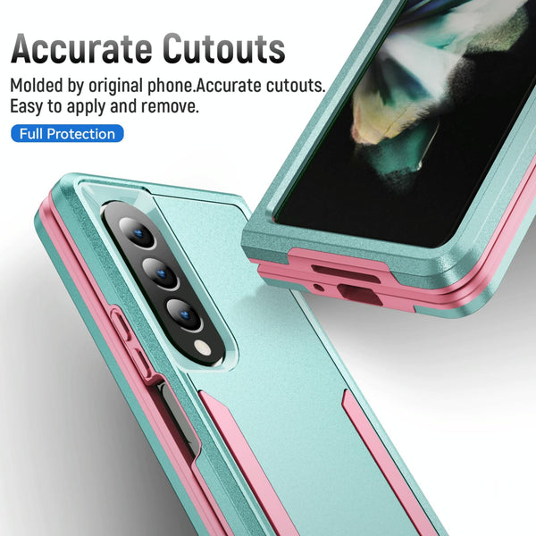 Shockproof Pc Tpu Case For Samsung Galaxy Z Fold4 5G White Pink Cases Covers & Skins