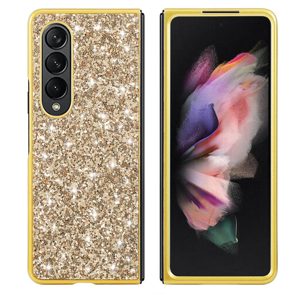 For Samsung Galaxy Z Fold4 5G Glitter Tpu Shockproof Case Gold Cases Covers & Skins