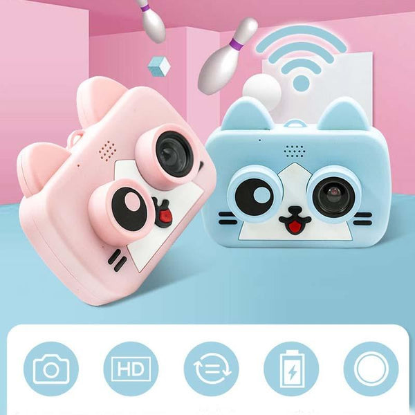 2.0 Hd Screen Wifi Children's Digital Camera With 12Mp Cartoon Design And Fun Photography Pink Digital Cameras