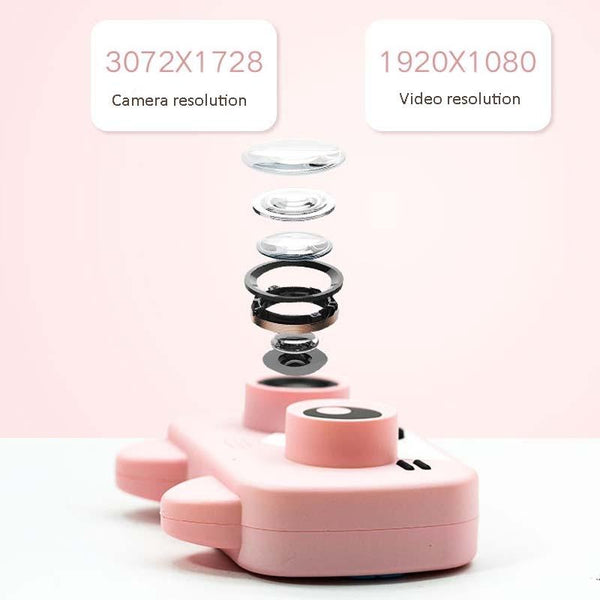 2.0 Hd Screen Wifi Children's Digital Camera With 12Mp Cartoon Design And Fun Photography Pink Digital Cameras