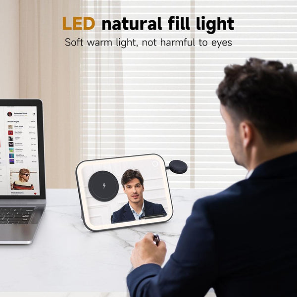 15W 3 In Magnetic Led Makeup Mirror Charger White Chargers & Cradles