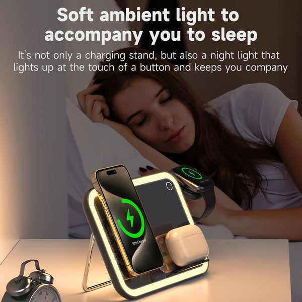 15W 3 In Magnetic Led Makeup Mirror Charger White Chargers & Cradles