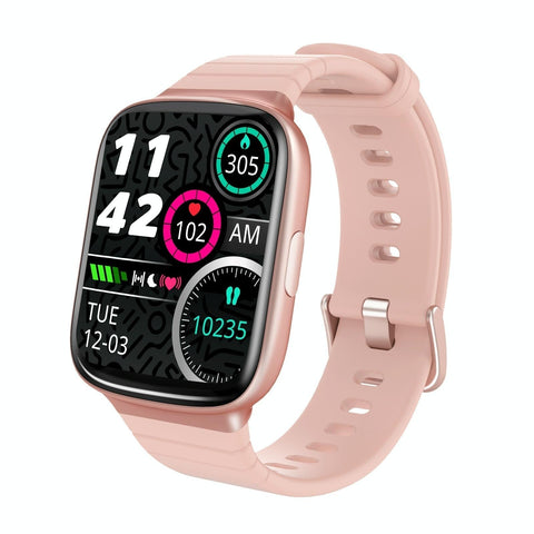1.69 Inch Ips Screen 5Atm Waterproof Sport Smart Watch Support Sleep Monitoring / Heart Rate Mode Incoming Call & Information Reminder Rose Gold Smart