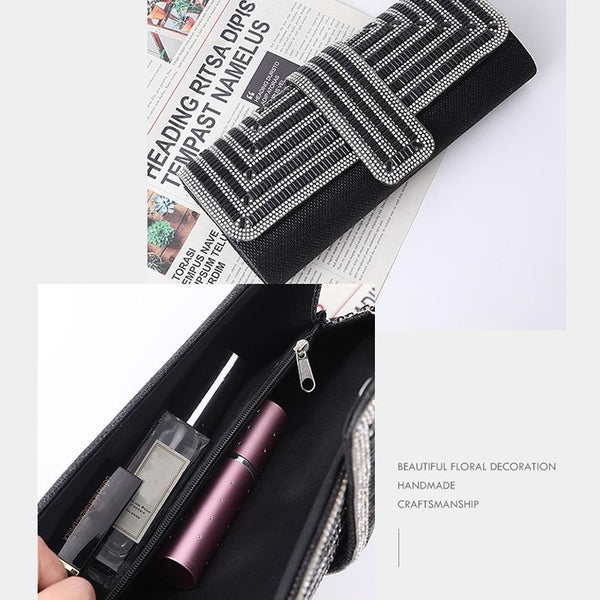 Black Shoulder Bag For Ladies Elegant Hand Messenger Silver Women's Bags & Handbags