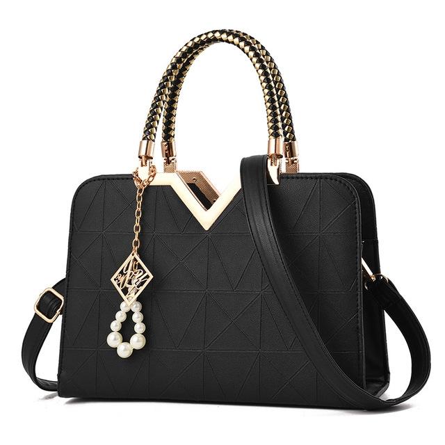Women Zipper Shoulder Bag With Phone Pocket And Crossbody Strap Black Women's Bags & Handbags