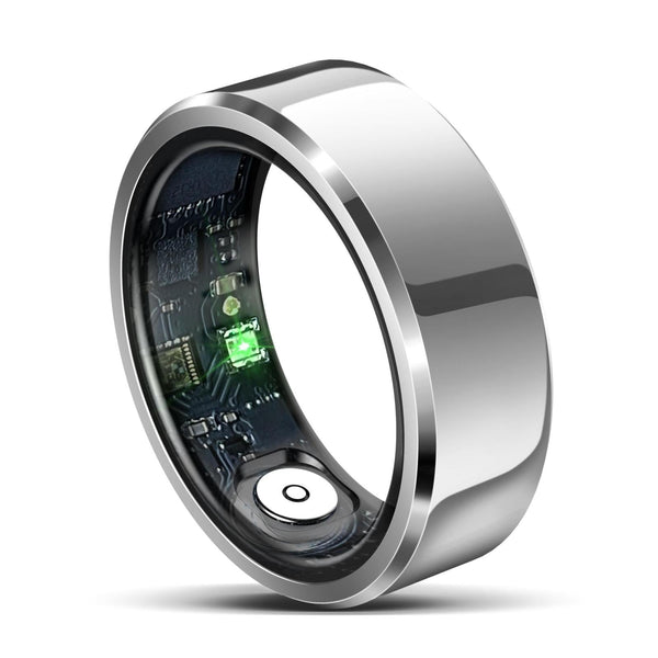 Smart Ring With Heart Rate Blood Oxygen And Sleep Monitoring R6 Size 8 Black Activity Trackers