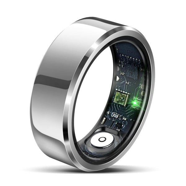 Smart Ring With Heart Rate Blood Oxygen And Sleep Monitoring R6 Size 8 Black Activity Trackers