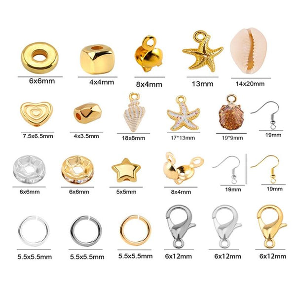 6 Piece Soft Pottery Beading Set For Diy Bracelets & Necklaces Mixed Craft Beads