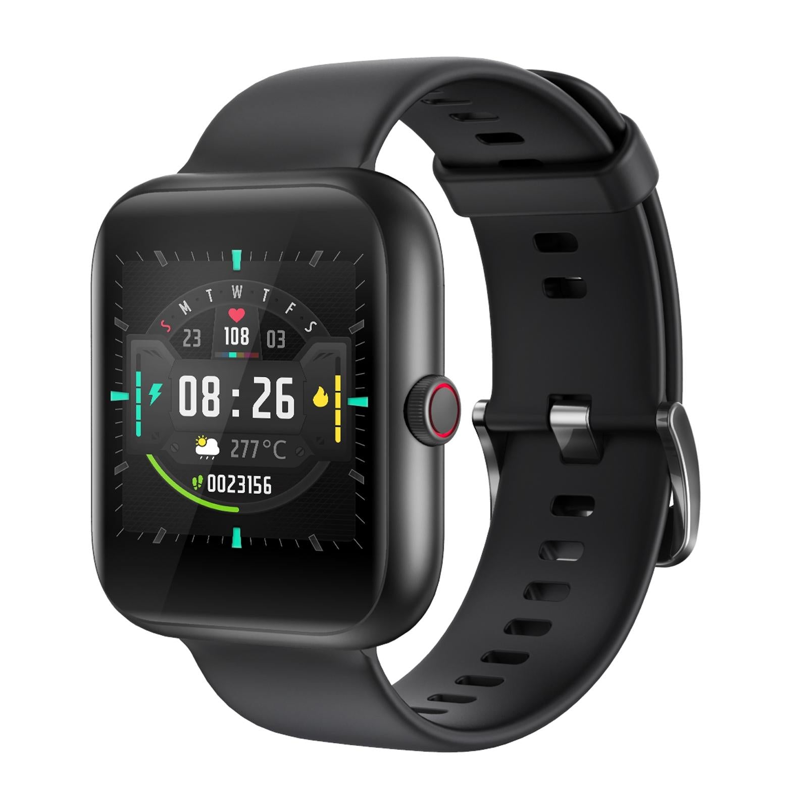 1.57 Inch Tft Touch 5Atm Waterproof Smartwatch With Sleep Heart & Call Alerts Black Smart Watches