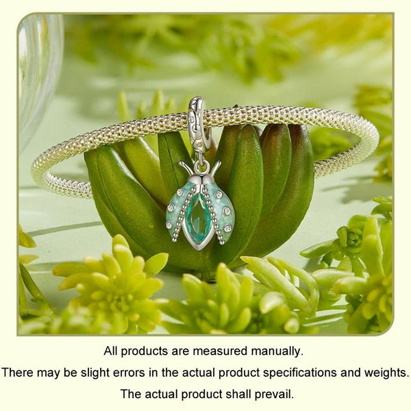 925 Sterling Silver Platinum Plated Ladybug Diy Beads Charms & Pendants