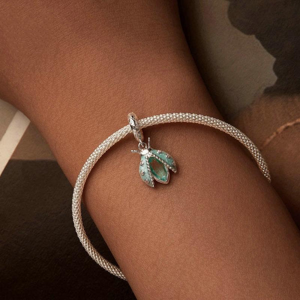 925 Sterling Silver Platinum Plated Ladybug Diy Beads Charms & Pendants