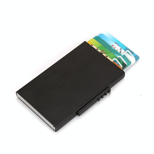Aluminum Rfid Blocking Credit Card Holder Red Travel Wallets