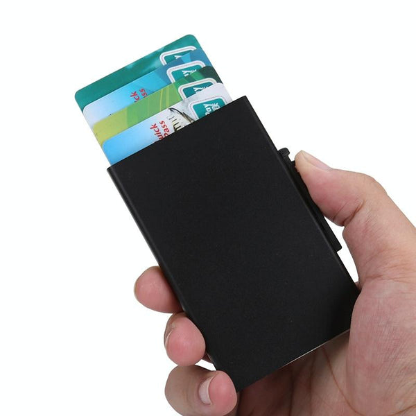 Aluminum Rfid Blocking Credit Card Holder Red Travel Wallets