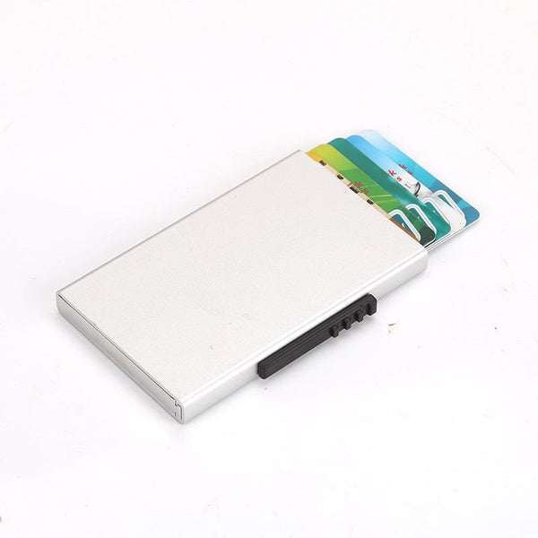 Aluminum Rfid Blocking Credit Card Holder Red Travel Wallets