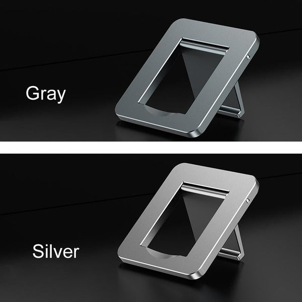 Desktop Folding Notebook Stand With Invisible Height Increase And Storage Gray Mounts Stands & Holders