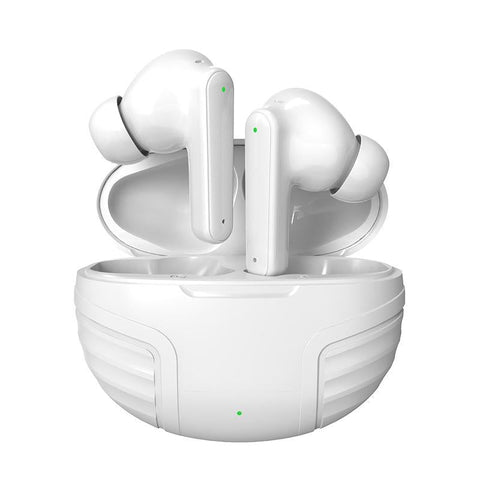 Wireless Noise Cancelling With Charging Case White Earbuds