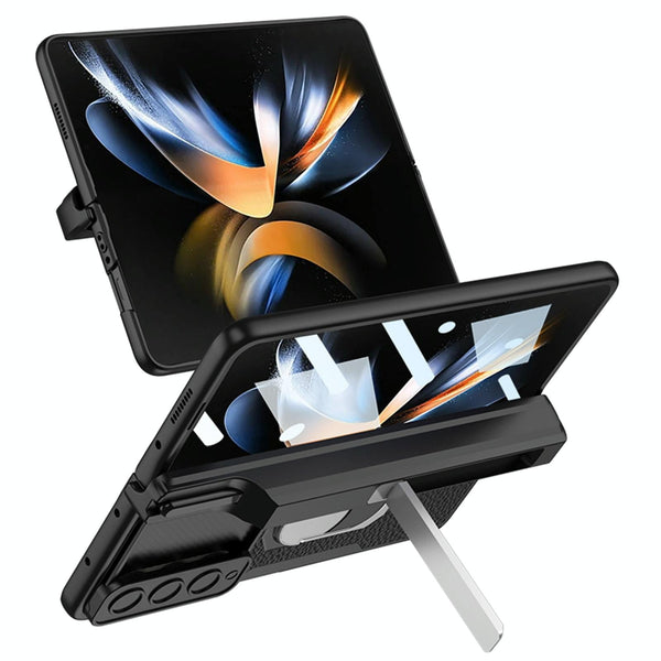 For Samsung Galaxy Z Fold4 5G Magnetic Armor Phone Case Full Coverage Carbon Fibre Cases Covers & Skins