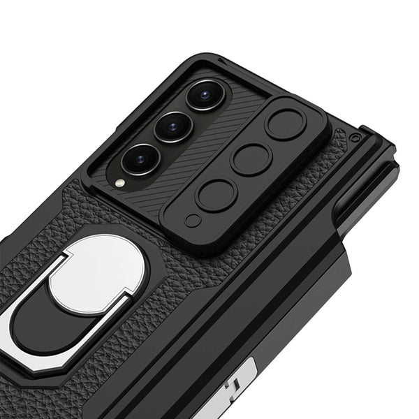 For Samsung Galaxy Z Fold4 5G Magnetic Armor Phone Case Full Coverage Carbon Fibre Cases Covers & Skins