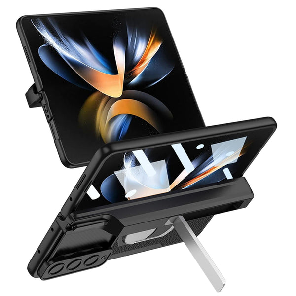 For Samsung Galaxy Z Fold4 5G Magnetic Armor Phone Case Full Coverage Carbon Fibre Cases Covers & Skins