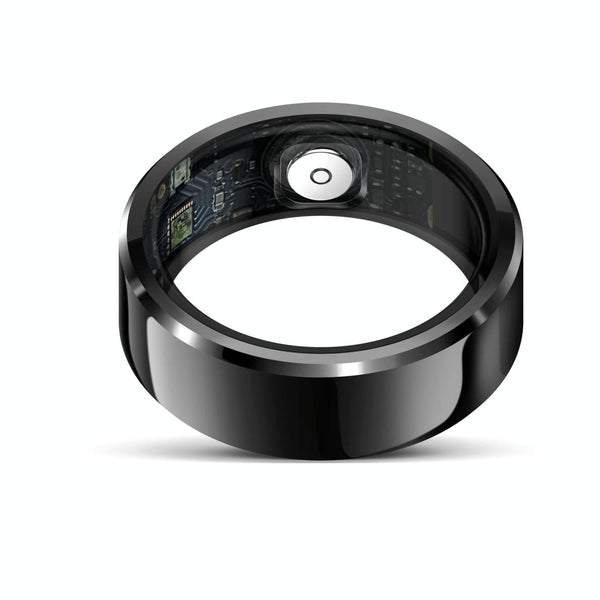 Smart Ring With Heart Rate Blood Oxygen And Sleep Monitoring Size 11 Black Activity Trackers