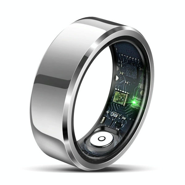 Smart Ring With Heart Rate Blood Oxygen And Sleep Monitoring Size 11 Black Activity Trackers
