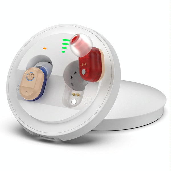Mini In Ear Hearing Aid Usb Charging Red / Blue Other Health Care