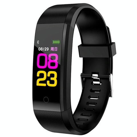 Fitness Tracker With Heart Rate And Blood Pressure Monitoring Black Smart Watches