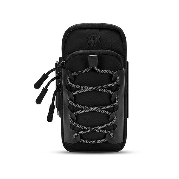 Reflective Cell Phone Arm Bag For Outdoor Fitness Black Mat Carriers & Bags
