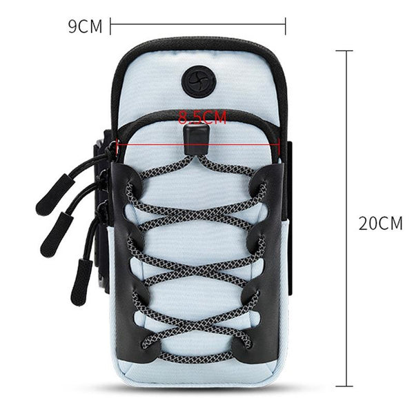 Reflective Cell Phone Arm Bag For Outdoor Fitness Black Mat Carriers & Bags
