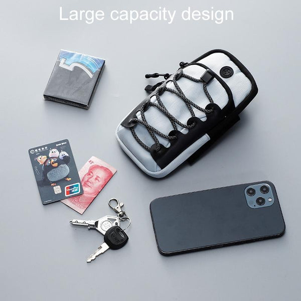 Reflective Cell Phone Arm Bag For Outdoor Fitness Black Mat Carriers & Bags