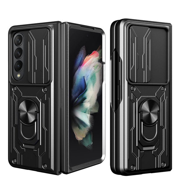 For Samsung Galaxy Z Fold4 5G Protective Sliding Camshield Phone Case Black Other Mobile Accessories