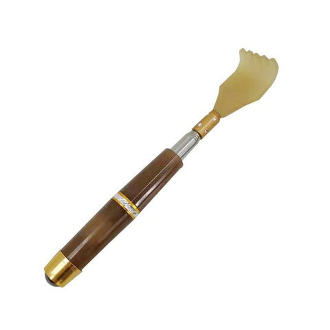 Retractable Back Scratcher With Magnetic Tickler Brown Other Massage