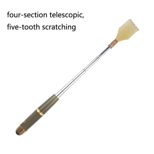 Retractable Back Scratcher With Magnetic Tickler Brown Other Massage
