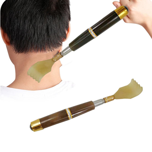 Retractable Back Scratcher With Magnetic Tickler Brown Other Massage