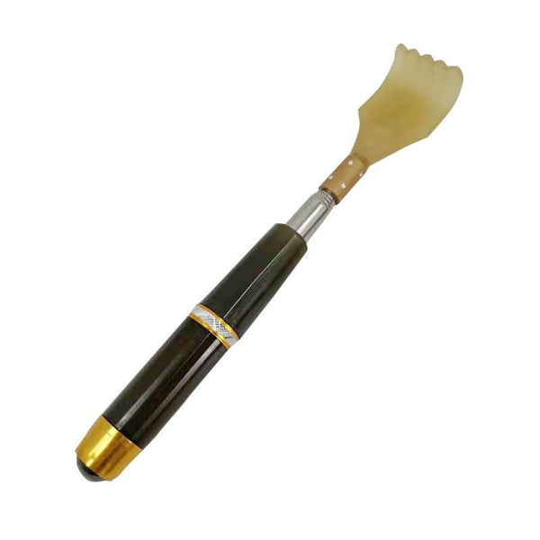 Retractable Back Scratcher With Magnetic Tickler Brown Other Massage