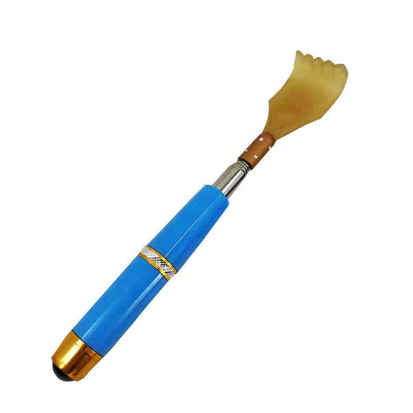 Retractable Back Scratcher With Magnetic Tickler Brown Other Massage