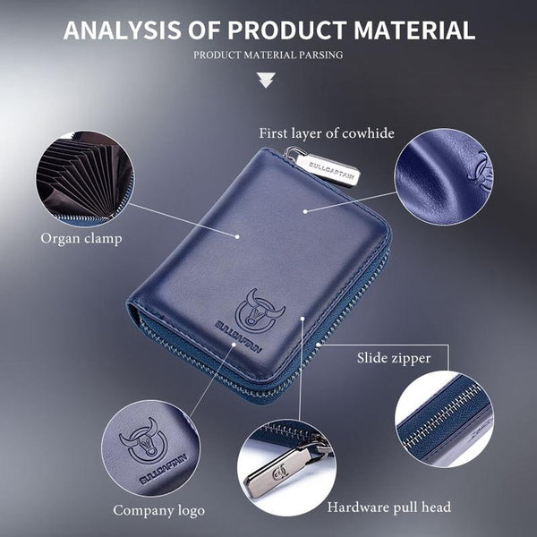 Men's Leather Card Holder Casual Driver License Wallet Black Wallets